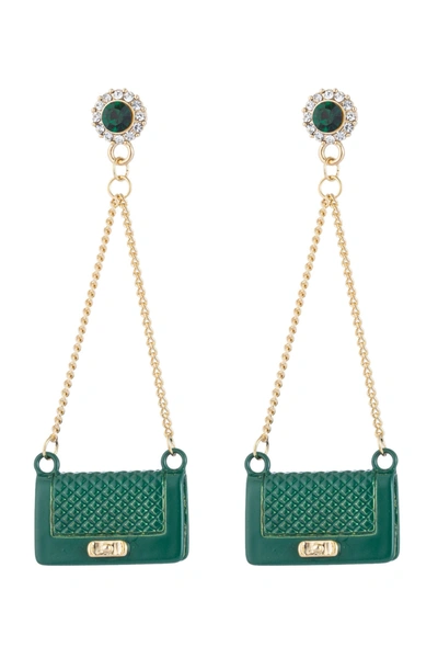 Shop Eye Candy La Ella Purse Earrings - Green