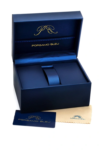 Shop Porsamo Bleu Parker Men's Leather Watch In Blue