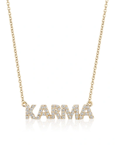 Shop Ariana Rabbani Diamond Karma Necklace In Silver