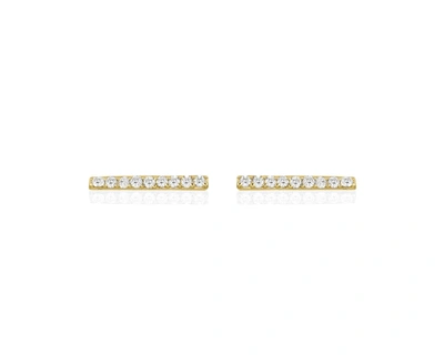 Ariana Rabbani Bar Earrings (small) White Gold In Silver