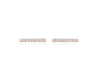Ariana Rabbani Bar Earrings (small) White Gold In Silver