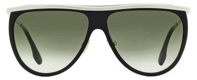 Shop Victoria Beckham Women's Modified Aviator Sunglasses Vb155s 001 Black 60mm In Green