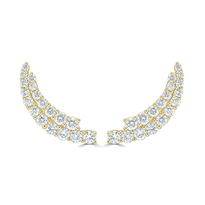 Shop Sabrina Designs 14k Gold & Diamond Earring Climber In Yellow