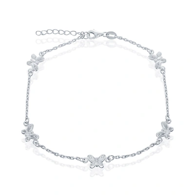 Shop Simona Sterling Silver Butterfly Anklet