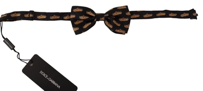 Shop Dolce & Gabbana Car Print Adjustable Neck Papillon Bow Men's Tie In Black