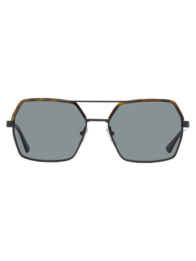 Shop Marni Unisex Rectangular Sunglasses Me2106s 222 Havana/black 55mm In Blue
