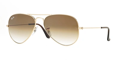 Shop Ray Ban 3025 55 Gradient Aviator Sunglasses In Multi