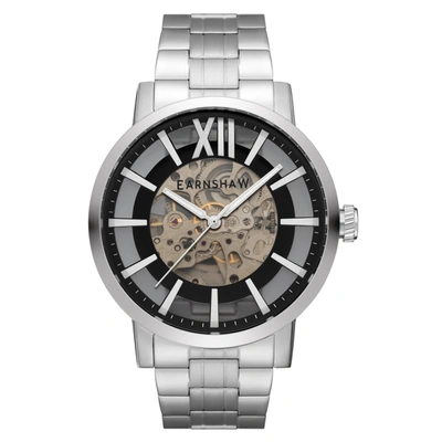 Shop Thomas Earnshaw Men's Grand Horizon Skeleton 46mm Automatic Watch In Silver