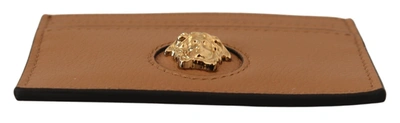 VERSACE Versace Calf Leather Card Holder Women's Wallet 