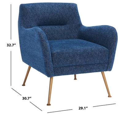 Shop Safavieh Tilbrook Arm Chair In Blue