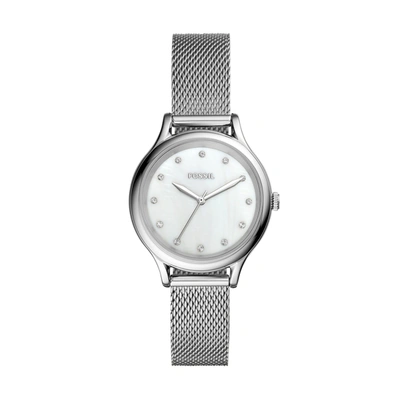 Shop Fossil Women's Laney Three-hand, Stainless Steel Watch In Silver