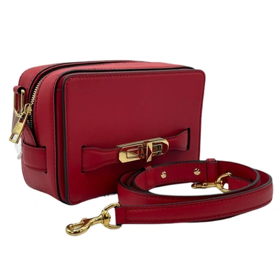 Shop Alexander Mcqueen New  Women's Myth Leather Crossbody Bag In Red