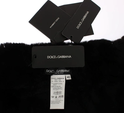 Shop Dolce & Gabbana Sequined Floral Weasel Fur Shoulder Scarf Women's Wrap In Multi