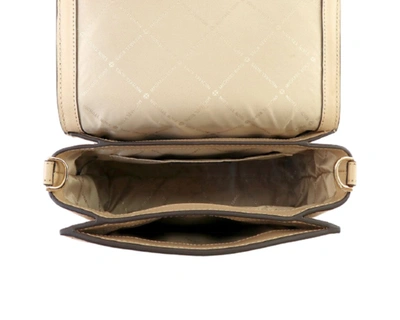 Michael Kors Ellis Flap Messenger In Beige