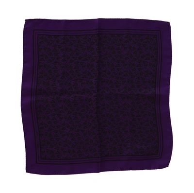 Shop Dolce & Gabbana Patterned Square Handkerchief Men's Scarf In Purple