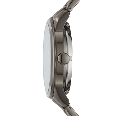 Shop Fossil Men's Flynn Automatic, Gunmetal-tone Stainless Steel Watch In Grey