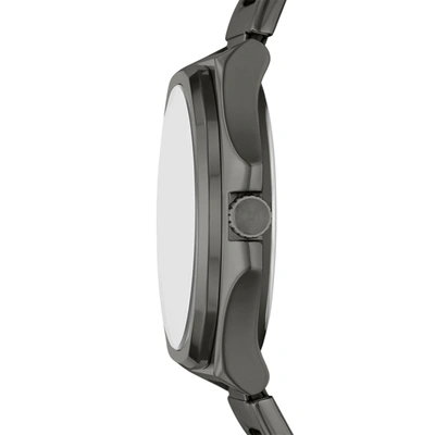 Shop Fossil Men's Evanston Multifunction, Gunmetal-tone Stainless Steel Watch In Grey