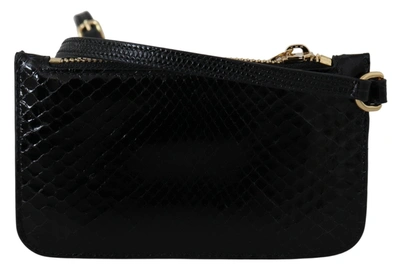 Shop Dolce & Gabbana Leather Coin Purse Wristlet Mirror Agnese Women's Wallet In Black