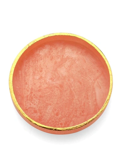 Shop Tiramisu Pink Resin Round Serving  Tray