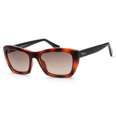 Shop Ferragamo Women's Fashion 55mm Sunglasses In Brown
