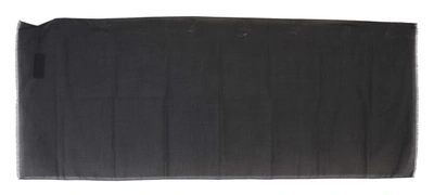 Shop Dolce & Gabbana 100% Wool Striped Pattern Wrap Men's Scarf In Grey