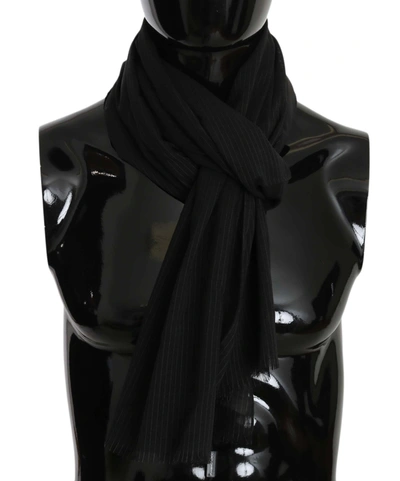 Shop Dolce & Gabbana Wool  Lining Mens Men's Scarf In Black