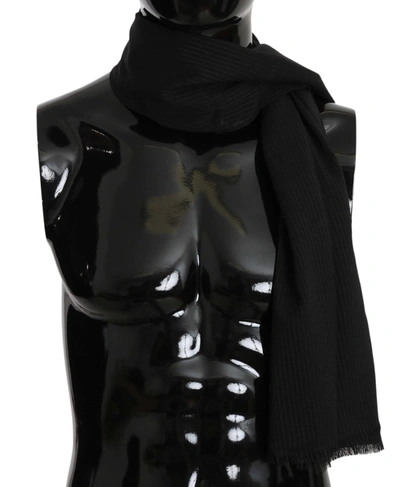Shop Dolce & Gabbana Wool  Lining Mens Men's Scarf In Black