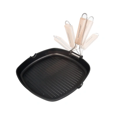 Shop Masterpan Grill Pan Non-stick Cast Aluminum With Folding Handle In Multi