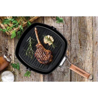 Shop Masterpan Grill Pan Non-stick Cast Aluminum With Folding Handle In Multi