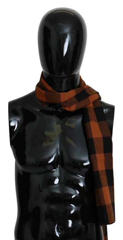 Shop Costume National Check Neck Wrap Shawl Men's Scarf In Black