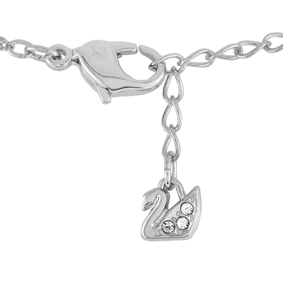 Swarovski Rhodium-plated Stainless Steel Blue And Clear Crystals Pendant Necklace In Multi