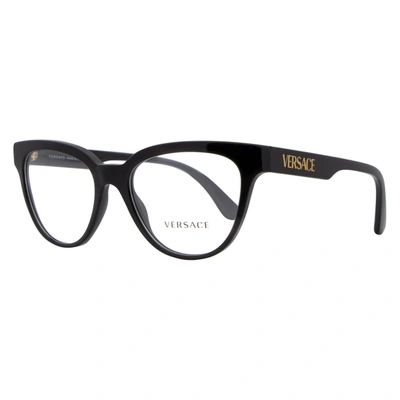 Shop Versace Cateye Eyeglasses Ve3315 Gb1 Black 54mm 3315