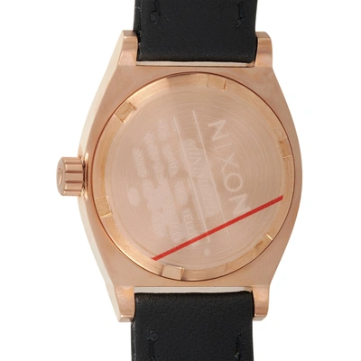 Shop Nixon Small Time Teller Leather All Rose Gold 26 Mm Stainless Steel Ladies Watch A509 1932 In Beige