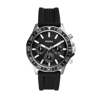Shop Fossil Men's Bannon Multifunction, Stainless Steel Watch In Black