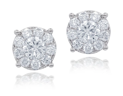 Diana M. Diamond Earrings In Silver