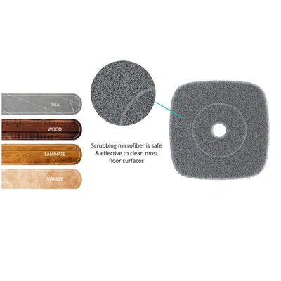 True & Tidy 4-pc Mop Pad Replacement Set For Spin-800 Mop & Bucket System In Grey