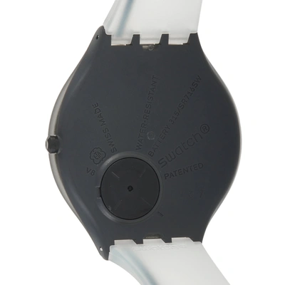 Shop Swatch Skinthrough 40 Mm Plastic And Silicone Watch Svub102 In Grey