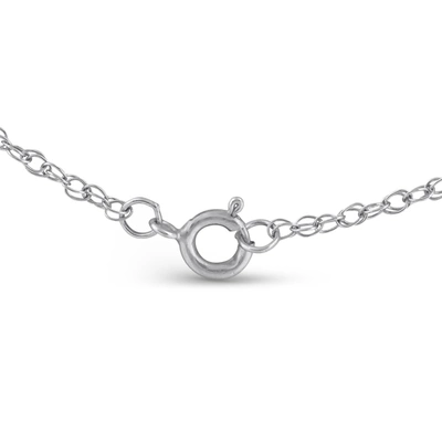 Shop Pompeii3 10k White Gold 1/3ct Tw Graduated Diamond Heart Pendant Necklace In Silver
