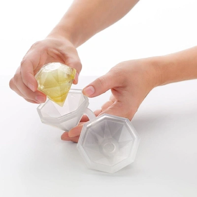 Lekue Silicone Diamond Ice Cube Molds Set Of 2, Clear In Multi