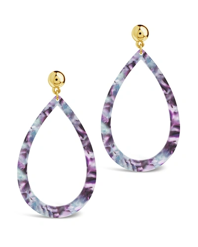 Sterling Forever 14k Plated Resin Drop Earrings In Multi