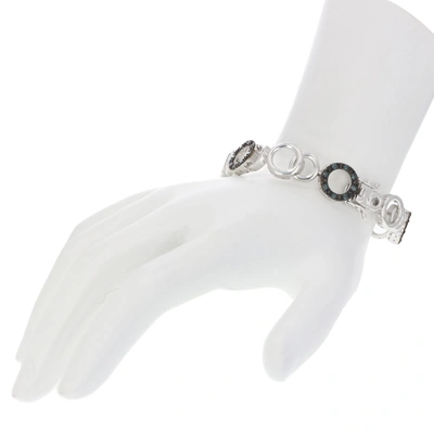 Vir Jewels 1 Cttw Blue Diamond Tennis Bracelet .925 Sterling Silver With Rhodium Circle