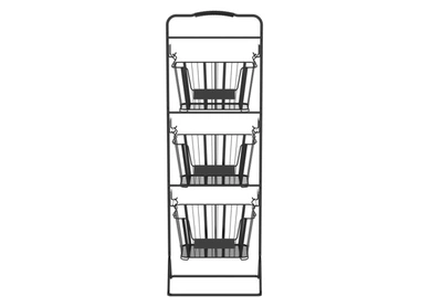 Shop Oceanstar 3-tier Metal Wire Storage Basket Stand With Removable Baskets – Black