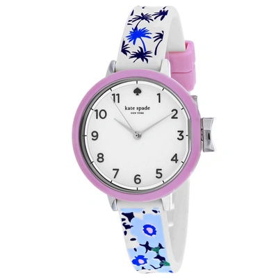 Shop Kate Spade Women's White Dial Watch In Silver