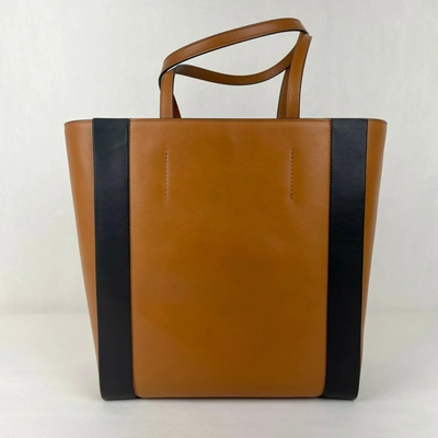 Shop Alexander Mcqueen Women's Leather Signature Shopper Tote Bag In Brown