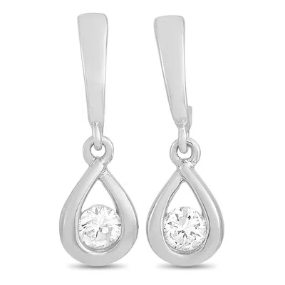 Non Branded Lb Exclusive 14k White Gold 0.20ct Diamond Earrings