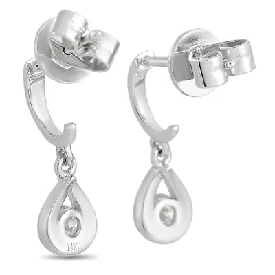 Non Branded Lb Exclusive 14k White Gold 0.20ct Diamond Earrings