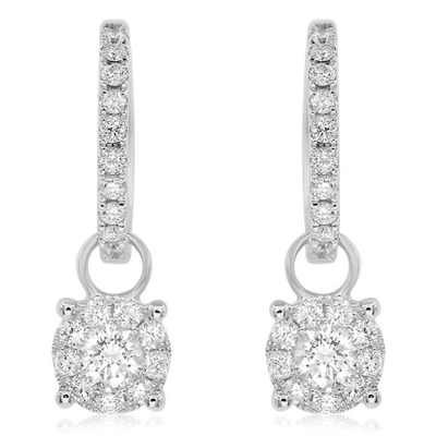 Diana M. 14k 0.91 Ct. Tw. Diamond Earrings In Silver