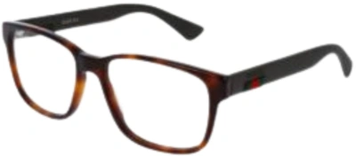 Shop Gucci Gg0011o-30000958002 Square/rectangle Eyeglasses In White