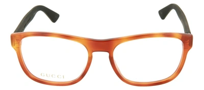 Shop Gucci Gg0173o-30001715002 Square/rectangle Eyeglasses In Orange