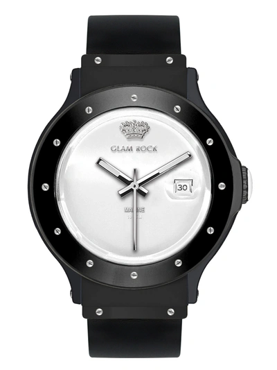 Shop Glam Rock Unisex Marine 40mm Quartz Watch In Silver